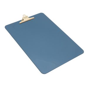 blue plastic clipboard