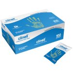 clinell antibacterial hand wipes box of 100