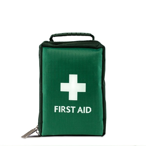 Empty Green First Aid Bag / Pouch with Handle - Large