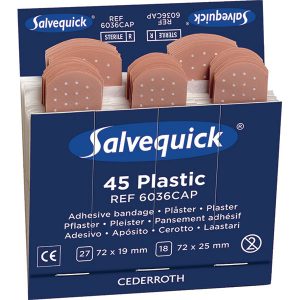 Cederroth Salvequick Plastic Washproof Refill Plasters