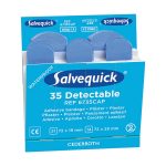 cederroth salvequick blue detectable plaster refill 6 x 35