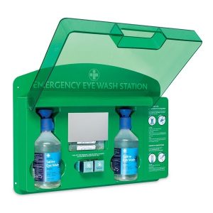 Covered Eyewash Station With Mirror - Complete