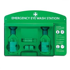 Covered Eyewash Station With Mirror - Complete