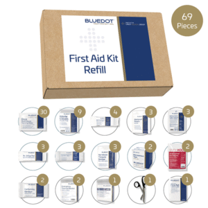 British Standard Compliant BS-8599-1 Workplace First Aid Refill Kit Medium