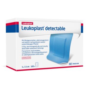 Leukoplast Blue Metal Detectable & X-Ray Visible Plasters 7.2cm x 5cm (100)