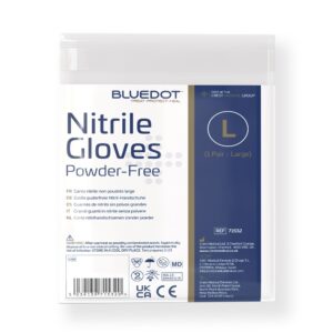 Blue Disposable Nitrile Gloves - Powder free - 10 Pairs