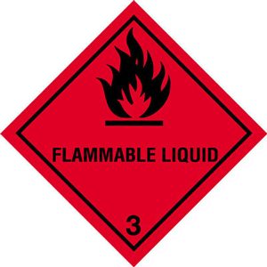 flammable warning label