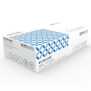 blue vinyl gloves