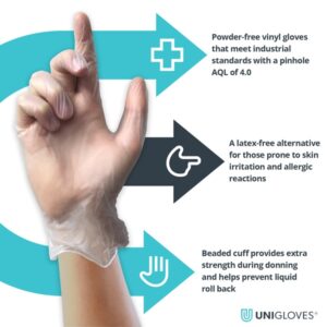 Bulk Vinyl Disposable Gloves - Clear & Powder Free - 100 Box - Image 4