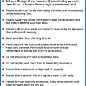 food safety and hygiene posters