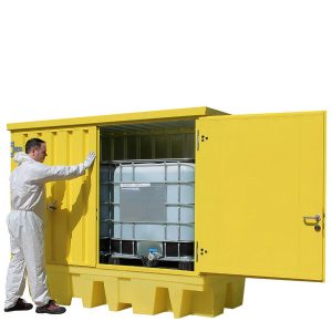 hard covered spill pallet