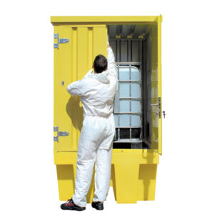 covered spill containment pallet