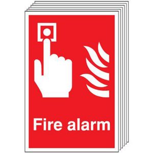 fire alarm button sign