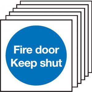 self adhesive fire door keep shut signs