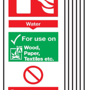 fire extinguisher water sign