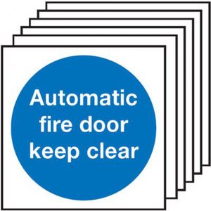 Fire Door Keep Clear Sign