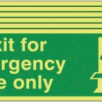 Emergency Exit Only Sign