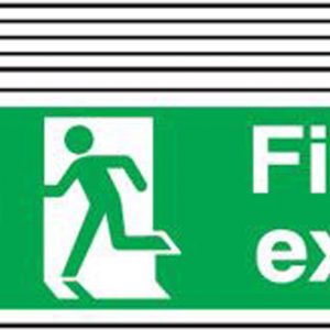 fire exit glow in the dark signs