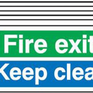 fire exit keep clear signs uk