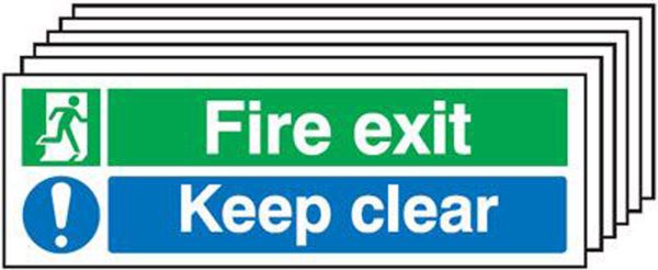 fire exit keep clear signs uk