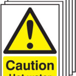 caution sign hot water