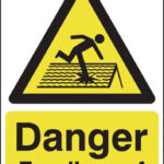 Danger Fragile Roof Sign