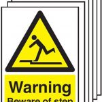 beware of step sign