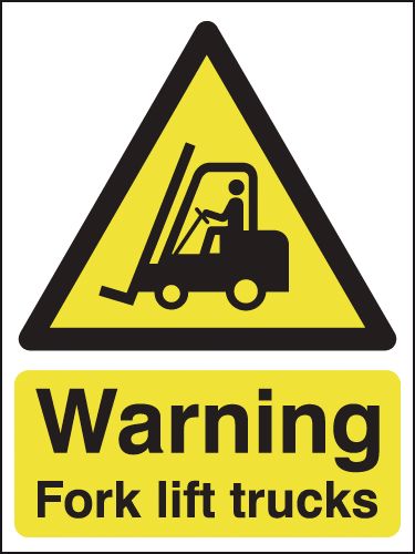 Warning Forklift Trucks - Rigid Site Sign