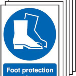 wear foot protection sign