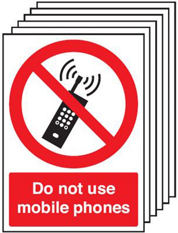 do not use mobile phone sign
