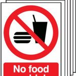 no food or drink in this area sign