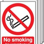 no smoking its against the law sign