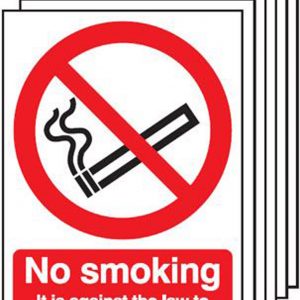 no smoking its against the law sign