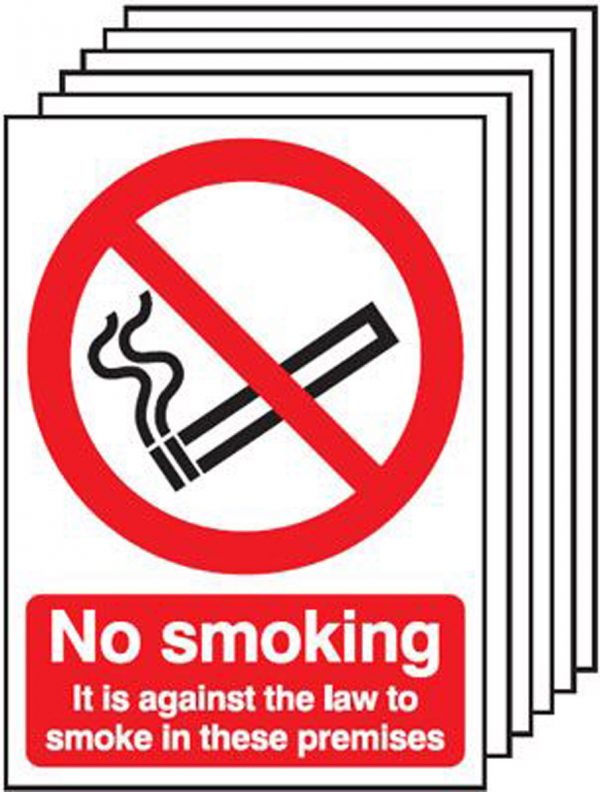 no smoking its against the law sign