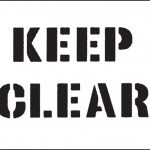 keep clear stencil