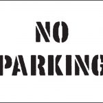 No Parking Stencil