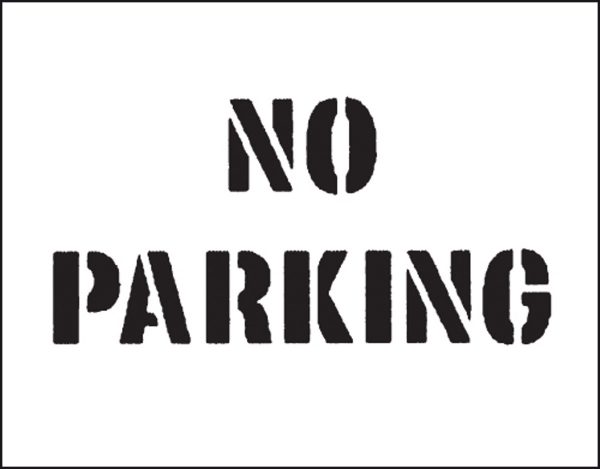 95SL25G.jpg No Parking Stencil