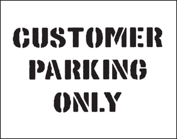95SL27G.jpg Customer Parking Only Stencils