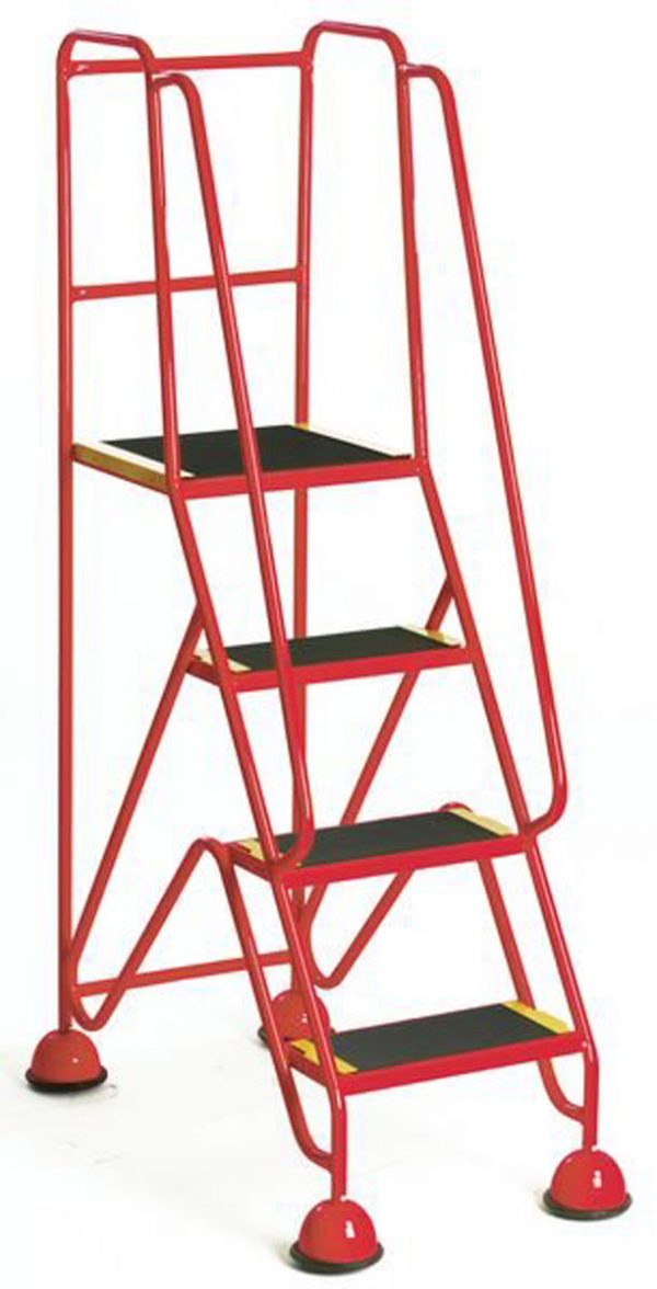 Red 4 Step Ladder | Workplace Equipment | Morsafe UK