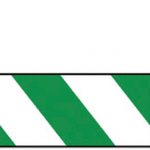 green and white barrier tape