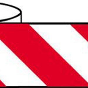 warning tape red and white