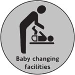 baby changing facilities sign