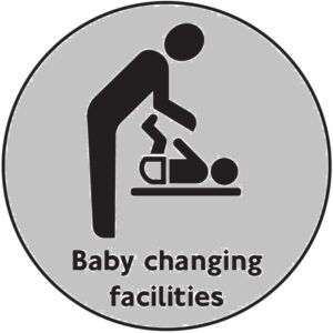 baby changing facilities sign
