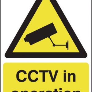 plastic cctv warning signs