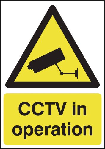 plastic cctv warning signs