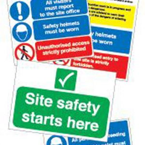 construction site health and safety signs