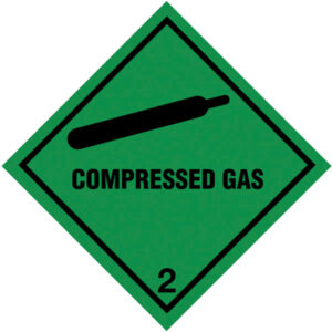 compressed gas warning sign