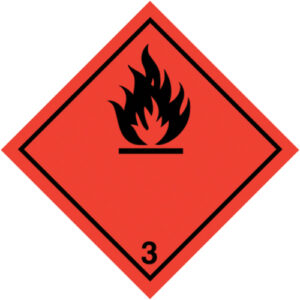flammable diamond sign