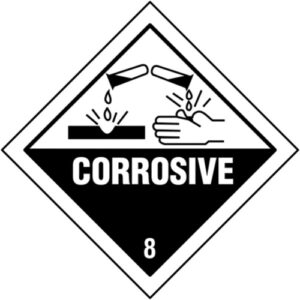 Corrosive Hazard Warning Diamonds