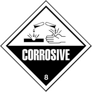 corrosive warning diamond